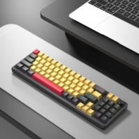 Teclado Mecánico para Juegos Simple de 78 Teclas, Anti-Ghosting de Teclas Completas, Retroiluminado, con Cable Tipo-C y Perilla de Volumen