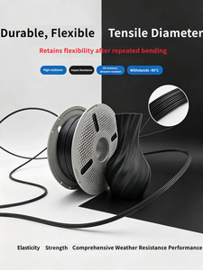 Filament 3D en fibre de carbone TPU 70D CF 1kg, résistant à l'usure, à fort rebond, à faible température, résistant aux chocs - Product Image 3