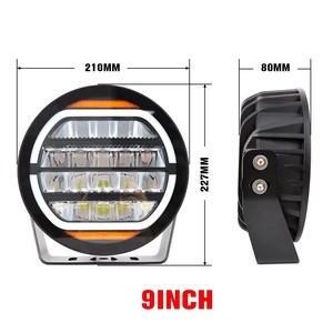 פנסי שטח עזר LED חדשים סופר בהירים 4x4 בגודל 9 אינץ' עמידים למים בתקן IP68, 200W, תאורת ספוט לנהיגה, מתאימים לכל סוגי הרכבים - Product Image 5