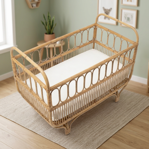 Cuna de Ratán NHAT MINH, Diseño Rústico, Cama para Niños de 0 a 3 Años, Material Natural, Muebles para Bebés Hechos a Mano - Product Image 3