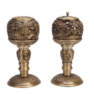 Une paire d'encensoirs antiques en bronze doré, représentant un dragon et un phénix, fabriqués à la main en bronze, vendus dans le cadre de la culture et de la créativité. - Product Image 5