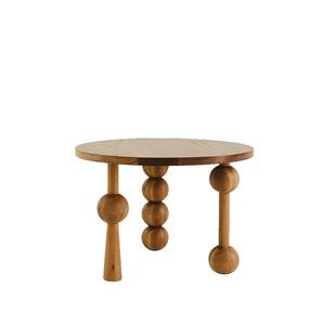 Ensemble table et chaises de salle à manger <span class=keywords><strong>en</strong></span> <span class=keywords><strong>bois</strong></span> massif de style nordique simple américain, rétro, <span class=keywords><strong>petit</strong></span> appartement, design circulaire, élégant, meubles de salle à manger - Product Image 1