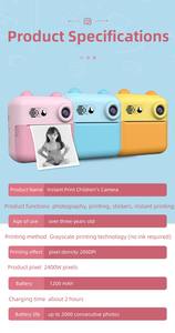 Kamera anak-anak Digital, cetakan foto Digital, kamera mainan hadiah HD termal cetak instan - Product Image 4