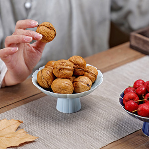 Plato de cerámica redondo para frutas, vajilla de cerámica para servir postres en el hogar o en bodas - Product Image 1