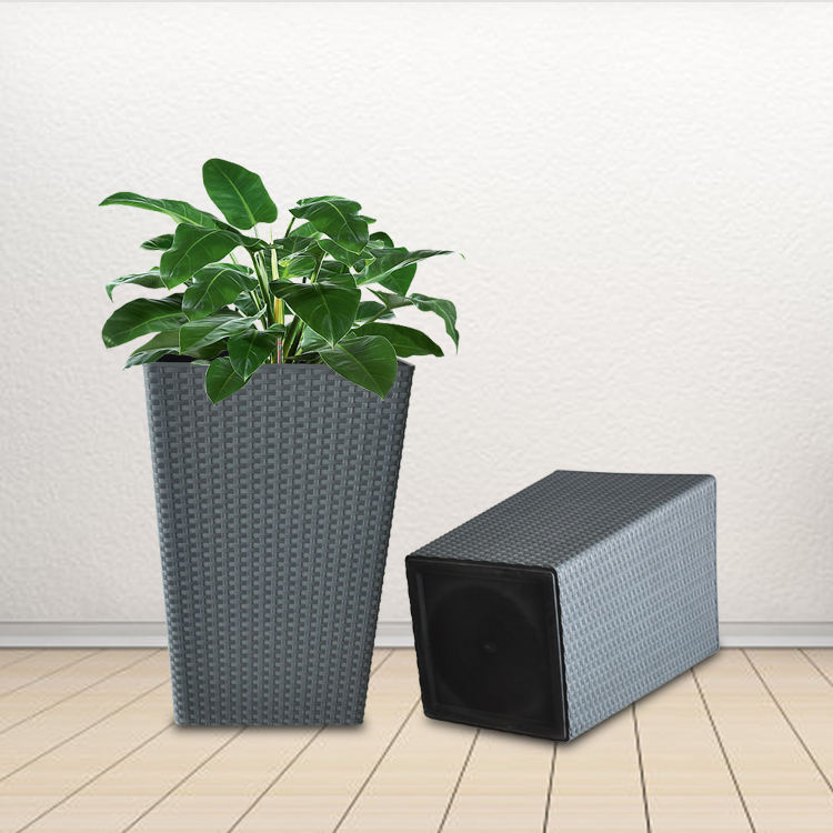 Ronbo Ronbo Sunrise Durable Rattan Weaving Style Large Plastic Flowerpot ...