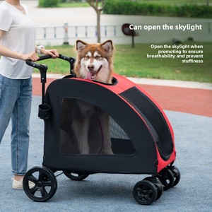 Poussette <span class=keywords><strong>pour</strong></span> animaux de compagnie de taille moyenne à grande <span class=keywords><strong>pour</strong></span> chiens âgés ou handicapés - <span class=keywords><strong>Chariot</strong></span> de mobilité pliable en métal <span class=keywords><strong>pour</strong></span> extérieur - Product Image 2