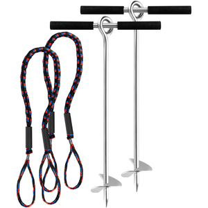 AMBITION Ancre à sable Tarière pour plage et banc de sable Ancre à vis en acier inoxydable avec poignée amovible Ancre à sable pour bateau - Product Image 1