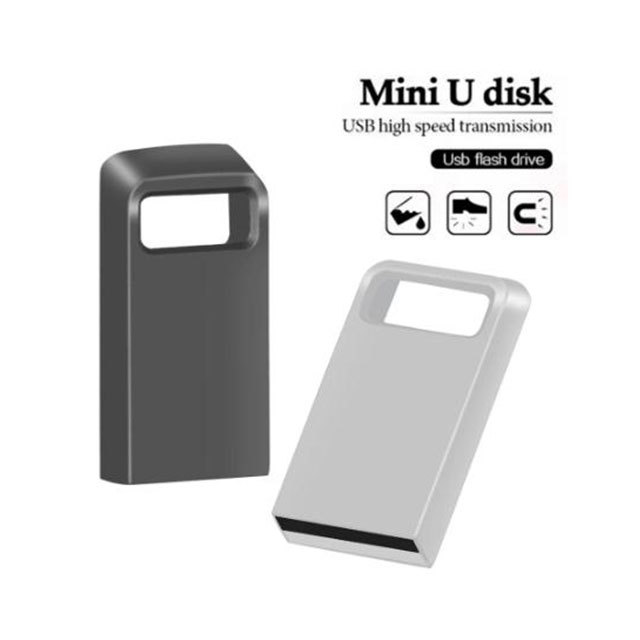 Mini USB Flash Drive 2.0 with Custom Logo 1GB 2GB 4GB 8GB 16GB 32GB 64GB Silver Black Metal Pen Drive