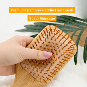 Eco Bamboo Wooden <b>Hair</b> <b>Brush</b> OEM Custom Logo <b>Massage</b> Detangling <b>Hair</b> Air Cushion Comb For Daily <b>Hair</b> Care - Product Image 6