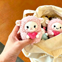 Porte-clés personnalisé en peluche, jouets en peluche doux, animaux en peluche moelleux, breloque de sac personnalisée, cadeau promotionnel