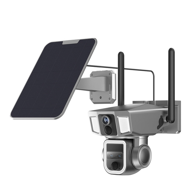 LS VISION Hot Sales 4MP Outdoor WIFI and 4G Security Camera System Dual Lens Solar Camera CCTV Network Camera with Zoom