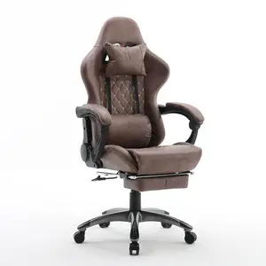 Pc Office Racing Computer Reclining Leather Silla Gamer Dropshipping Led Gaming Chair With Footrest