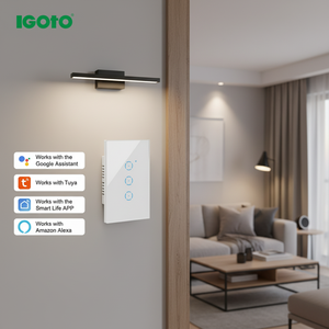 Interruptor de Pared Inteligente Igoto con Wifi, Control Remoto Táctil de Vidrio, Compatible con Alexa, Asistente de Google y Aplicación Tuya, 1 Canal - Product Image 2