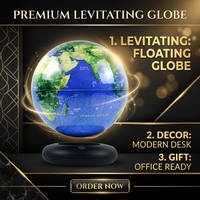 Globe flottant à lévitation magnétique de 8 pouces, décoration pour la maison et le bureau, globe rotatif RGB, cadeau personnalisé pour la remise de diplôme, mariage