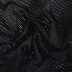 Factory Wholesale Plain Dyed Black 110gsm 100% Polyester Dot <strong>Mesh</strong> <strong>Fabric</strong> For Jacket Inner - Product Image 2