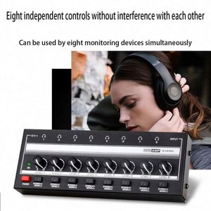 Divisor de Audio Profesional HA800S de Metal, Mini Amplificador de Auriculares Estéreo de 8 Canales, MONO Portátil - Product Image 6