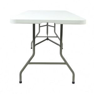 <span class=keywords><strong>Table</strong></span> pliante rectangulaire en plastique blanche portable de 6 pieds pour l'extérieur, le jardin, la restauration, les dîners, le camping, les meubles d'intérieur/extérieur - Product Image 3