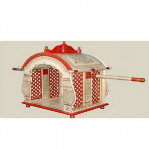 Latest Stylish Wedding Bridal Doli Sankheda Treated Wood Lightweight Customized Color Covered Indian Wedding Palki - Product Image 1