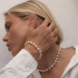 Браслет из серебра 925 пробы с жемчугом - Product Image 1