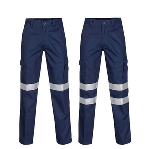 Pantalones de seis bolsillos de seguridad OEM de alta visibilidad para ingenieros y uniformes de trabajo Ropa de trabajo industrial de etiqueta privada para hombres - Product Image 6