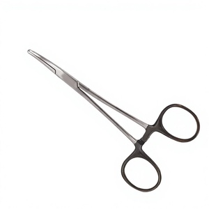 Pinces à moustiques manuelles en acier inoxydable allemand à pointe courbée, instruments chirurgicaux dentaires professionnels certifiés CE pour une précision accrue - Product Image 1