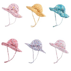 Chapeaux de Protection <span class=keywords><strong>solaire</strong></span> <span class=keywords><strong>pour</strong></span> bébé fille, bonnet de plage <span class=keywords><strong>pour</strong></span> enfant à large bord, UPF 50 + - Product Image 6