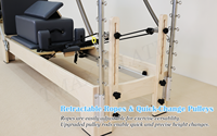 Équipement de Pilates Tmax pour la physiothérapie, Reformer Pilates avec tour en bois d'érable, prix d'usine, CE ISO