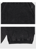 Sweat à capuche streetwear vintage de haute qualité avec logo personnalisé, effet délavé, coupe oversize, grandes tailles pour hommes