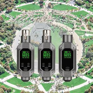 Sistema de Micrófono Inalámbrico UHF Profesional, Adaptador de Micrófono XLR con Transmisor y Receptor de Metal para Micrófono Dinámico - Product Image 3
