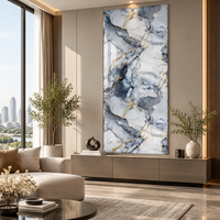 Panneau mural décoratif imperméable à l'eau avec protection UV, feuille de marbre PVC 1220*2440*3mm pour la décoration intérieure, panneau UV