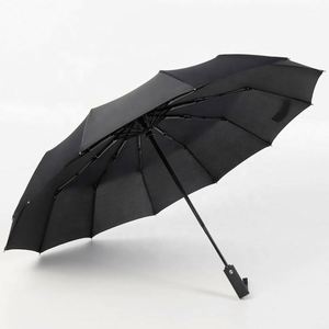 Parapluies pliants automatiques à 12 baleines, modèle personnalisé très vendu, pour la pluie, avec revêtement anti-UV, vente en gros - Product Image 3
