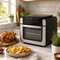 Friteuse à air numérique électrique grande capacité 15L 1800W, four sans huile avec contrôle de minuterie 90 min pour la cuisine domestique
