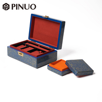 Boîte de rangement à bijoux en bois PINUO, boîtes à bijoux de voyage, insert amovible, boîte organisatrice personnalisée pour bagues, colliers, bracelets