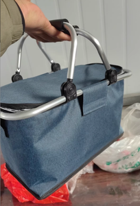 Foldable Portable Large-Capacity Insulated Fabric Picnic Camping <b>Basket</b> & Ice <b>Basket</b> for Fruit - Product Image 6