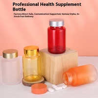 Bouteilles en verre épaissies de qualité alimentaire avec capsule givrée pour comprimés de poudre de médecine Bouteilles de santé de distribution de bonbons