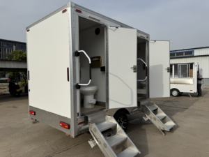 Toilettes portables de luxe pour adultes, durable, écologique, panneau sandwich en polyuréthane, remorque sanitaire, revêtement antidérapant, garantie 1 an - Product Image 5