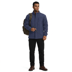 Chaqueta Softshell Gruesa Impermeable con Capucha para Hombre Finer Threads, con Tela de Lona y Forro de Lino, para Otoño - Product Image 1