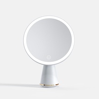 Nouveau produit : Miroir de maquillage LED dimmable pour dortoir, style influenceur, avec éclairage intégré, pour coiffeuse de bureau