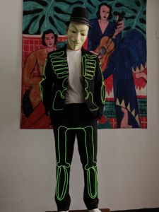 Custom LED Light up Costumes El Wire Outfit Bodysuit for Event Festival <strong>Clothing</strong> Onesie Burning <strong>Man</strong> Outfit Masquerade Cosplay - Product Image 3