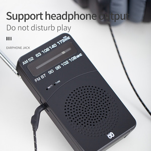 Trung Quốc Nhà sản xuất rõ ràng quay số di động đài phát thanh với tiếp nhận tốt nhất Pin hoạt động mạnh mẽ loa đài phát thanh với tai nghe Jack - Product Image 4