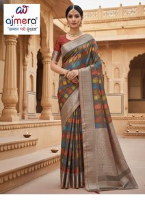 Sari en soie traditionnel élégant, doux et stylé, collection de mode ethnique pour femme, tenue de fête, Diwali, mariage, ensemble prêt-à-porter rapide - Product Image 2