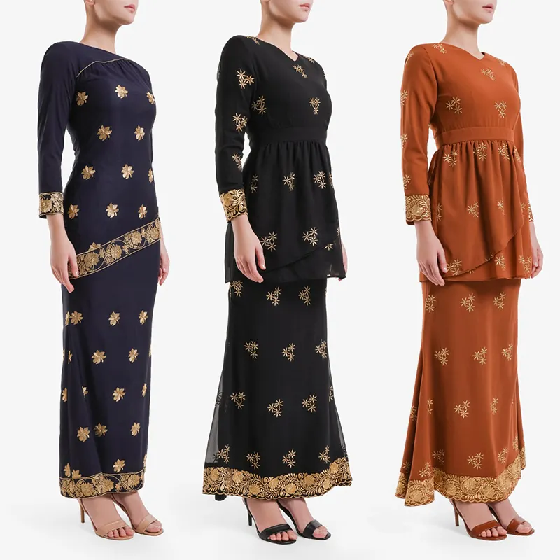 Modern Design Islamic Hotest Latest Abaya Designs Elegant Malaysia Fashion Baju Kurung India & Pakistan Clothing