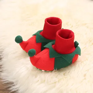Bayi Balita sepatu indah Natal Santa sepatu bayi baru lahir anak laki-laki dan perempuan sepatu