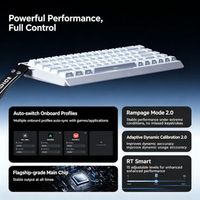Teclado para Juegos OEM ODM Ace 68 V2 con Activación Rápida, 65 Interruptores Magnéticos de Efecto Hall, Actuación Ajustable de 0.001 mm, Frecuencia de Sondeo de 8K, RGB B