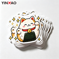 Ensemble d'autocollants décoratifs personnalisés mignons sur le thème du sushi japonais, en vinyle découpé brillant et imperméable pour coque de téléphone, réfrigérateur, cuisine, carnet