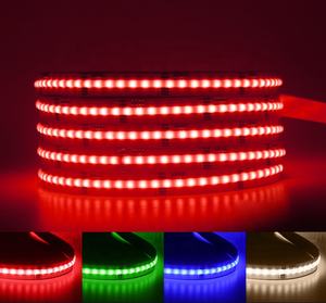 Bande COB lumière <span class=keywords><strong>LED</strong></span> RGBW 672LED/m 24V 12mm haute CRI 90 décor à la maison <span class=keywords><strong>ruban</strong></span> Flexible <span class=keywords><strong>TV</strong></span> rétro-éclairage atmosphère de tonalité intelligente - Product Image 3