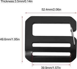 PCS Adjustable <b>Spring</b> <b>Door</b> Push To Open G Shaped Buckle With Aluminum Alloy Inner Diameter In One On The Left And One On The Rig - Product Image 3