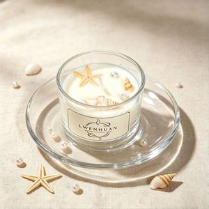 Nueva Vela Aromática Ecológica Estilo INS con Decoración de Conchas Marinas Naturales, Tema Romántico, Fragancia para el Hogar, Regalo - Product Image 3