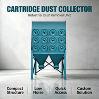 Système de filtration centralisé à cartouches horizontales industrielles pour atelier d'usine multi-stations
