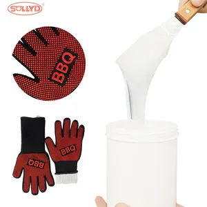 SOLLYD RG-2660 Factory Wholesale Price Transparent Anti-Slip Gloves Knee Pads Elbow Pads Screen Printing Silicone Ink